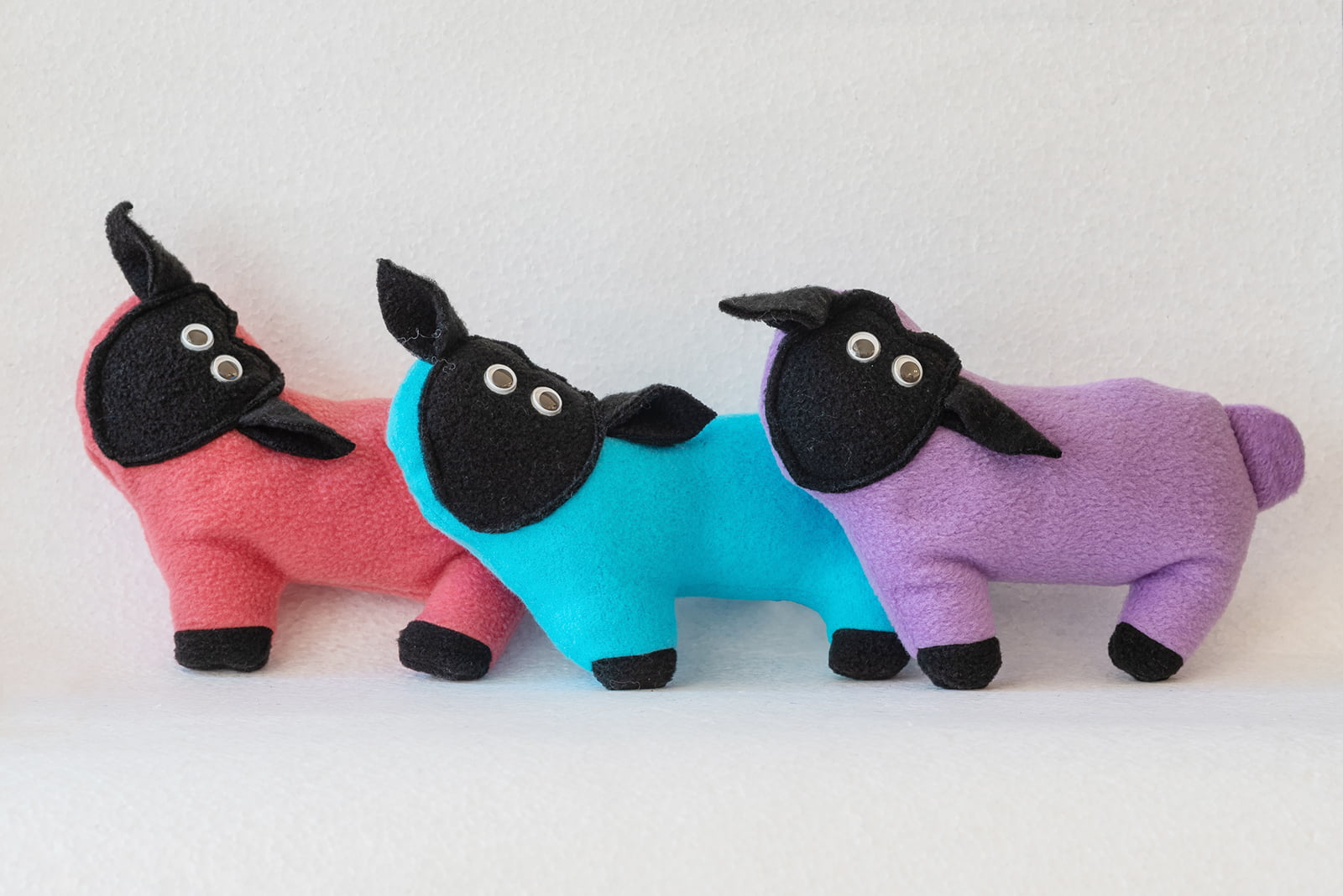 Hand made felted lambs
