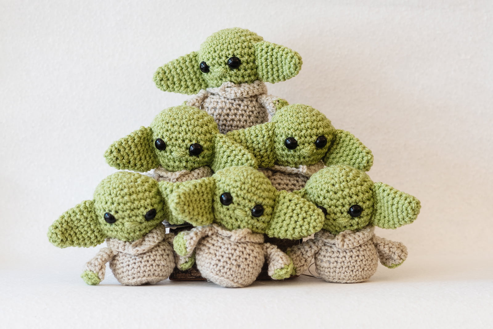 Hand made crochet baby Yoda