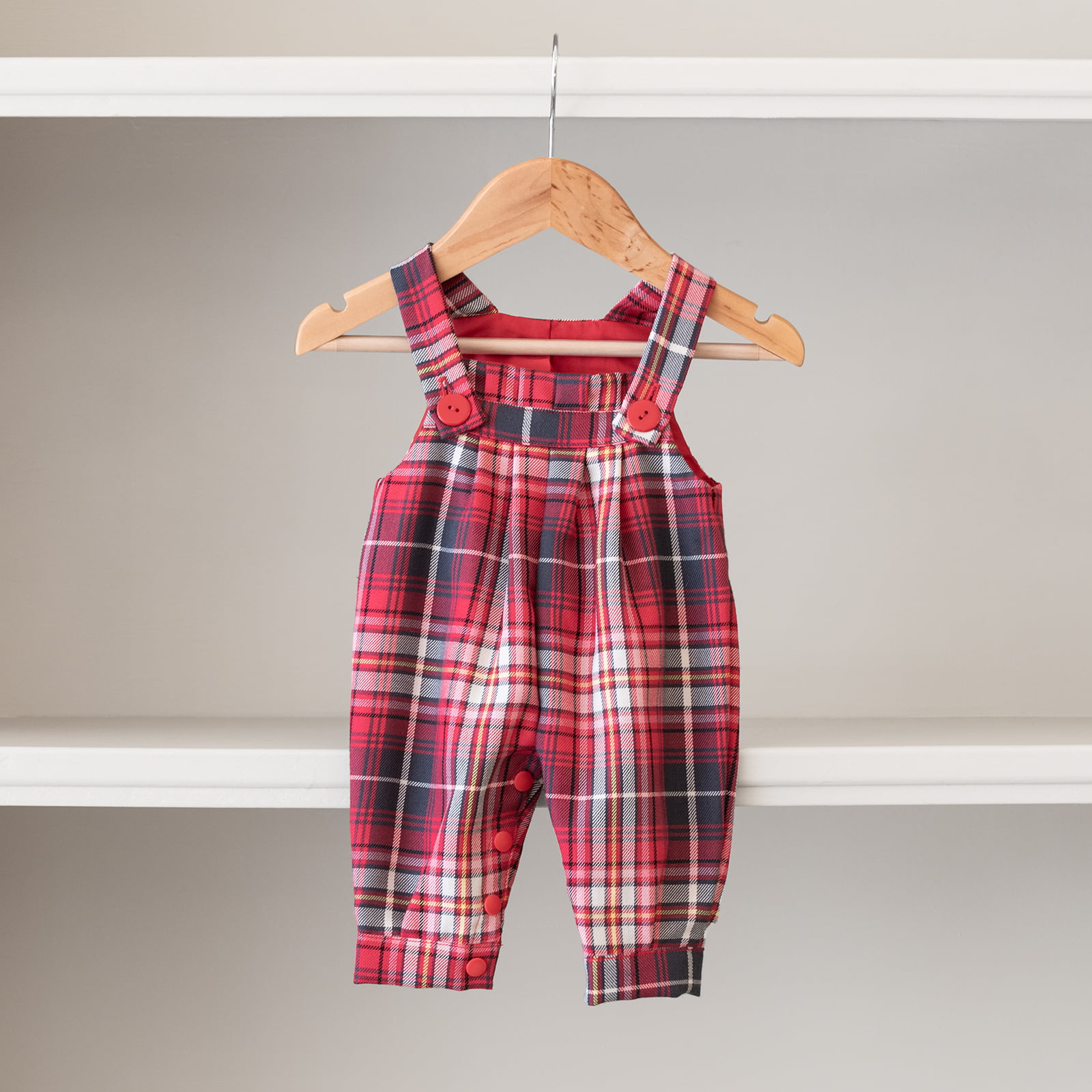 Hand made tartan romper outfit