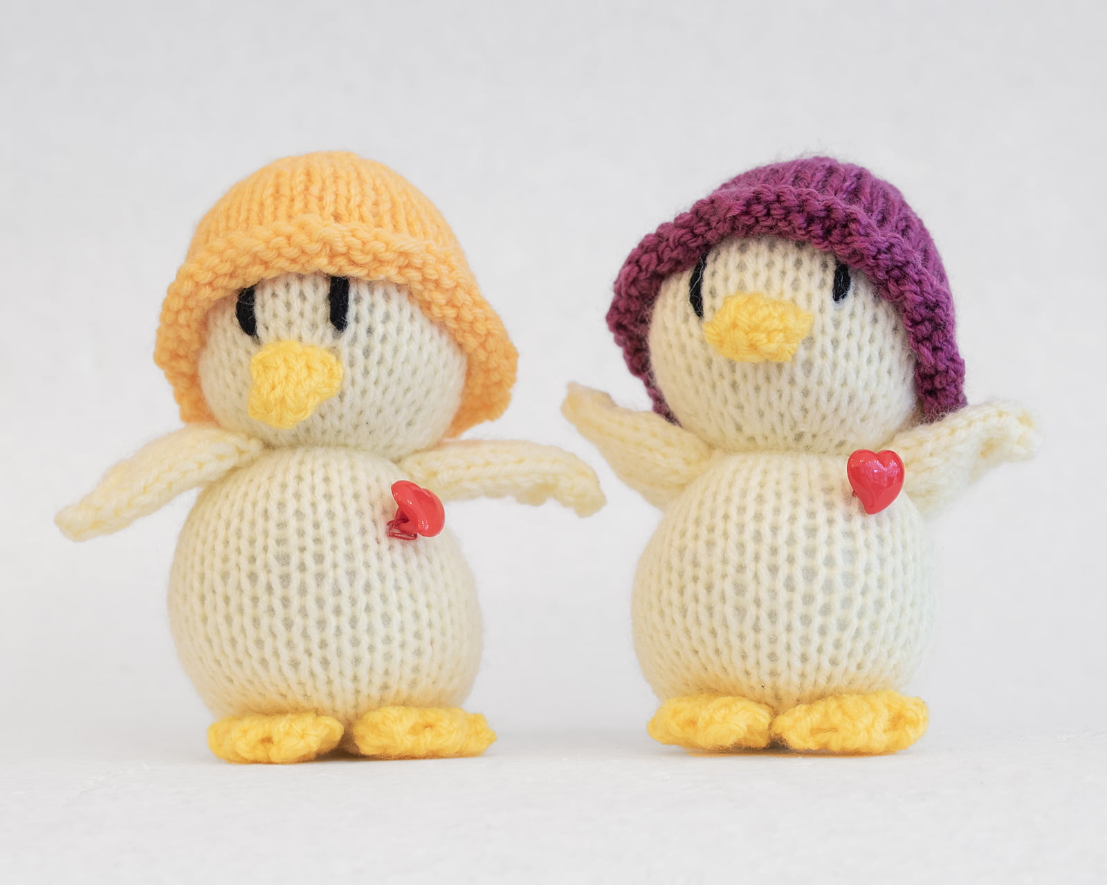 hand knitted ducklings