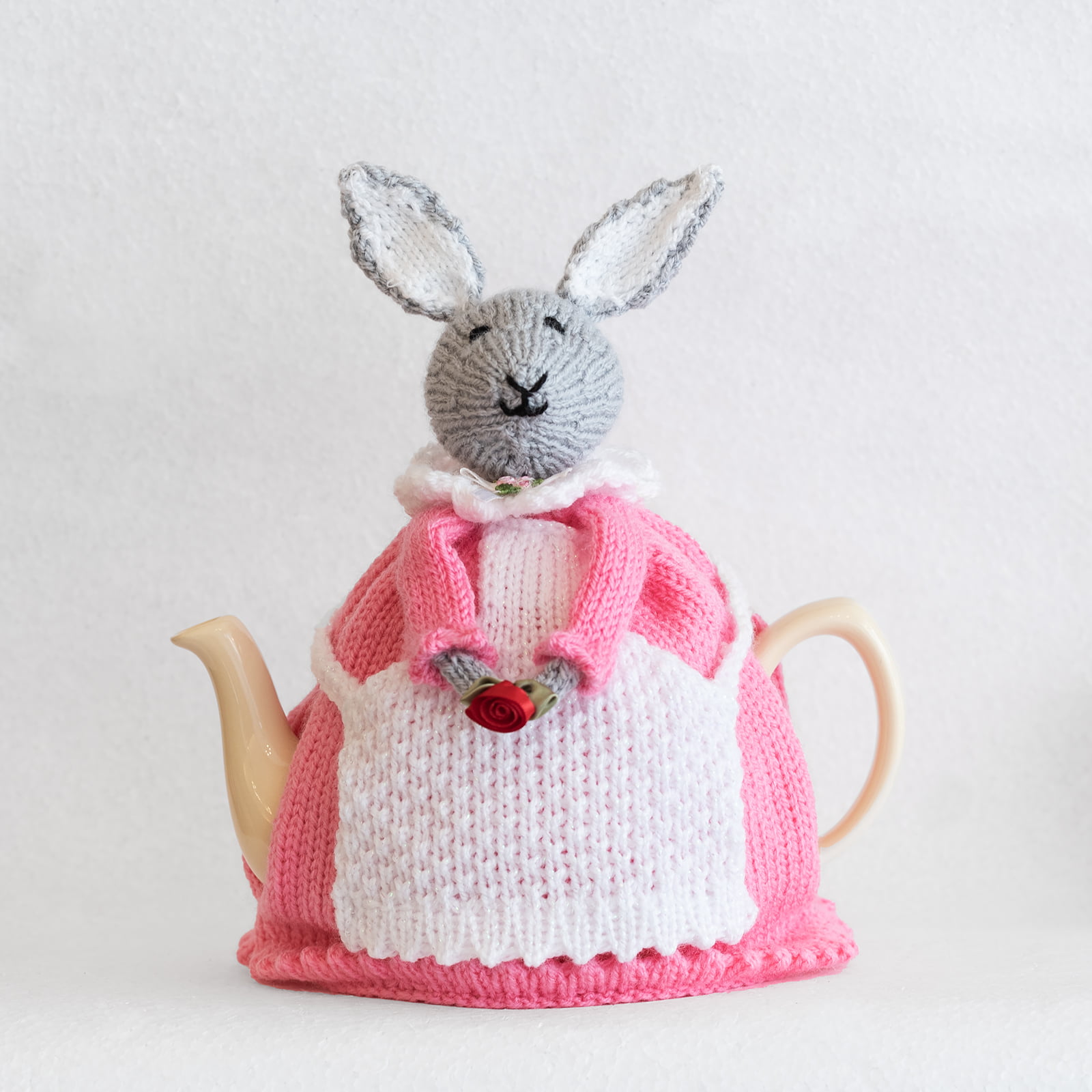 easter rabbit tea cosy knitted