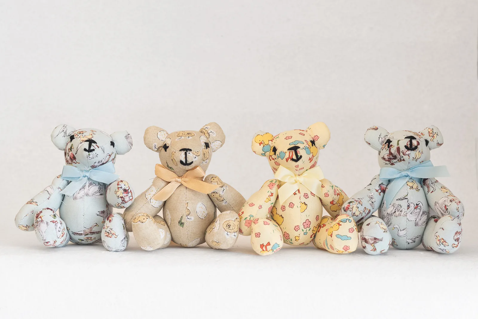 hand made teddy bears colourful easter