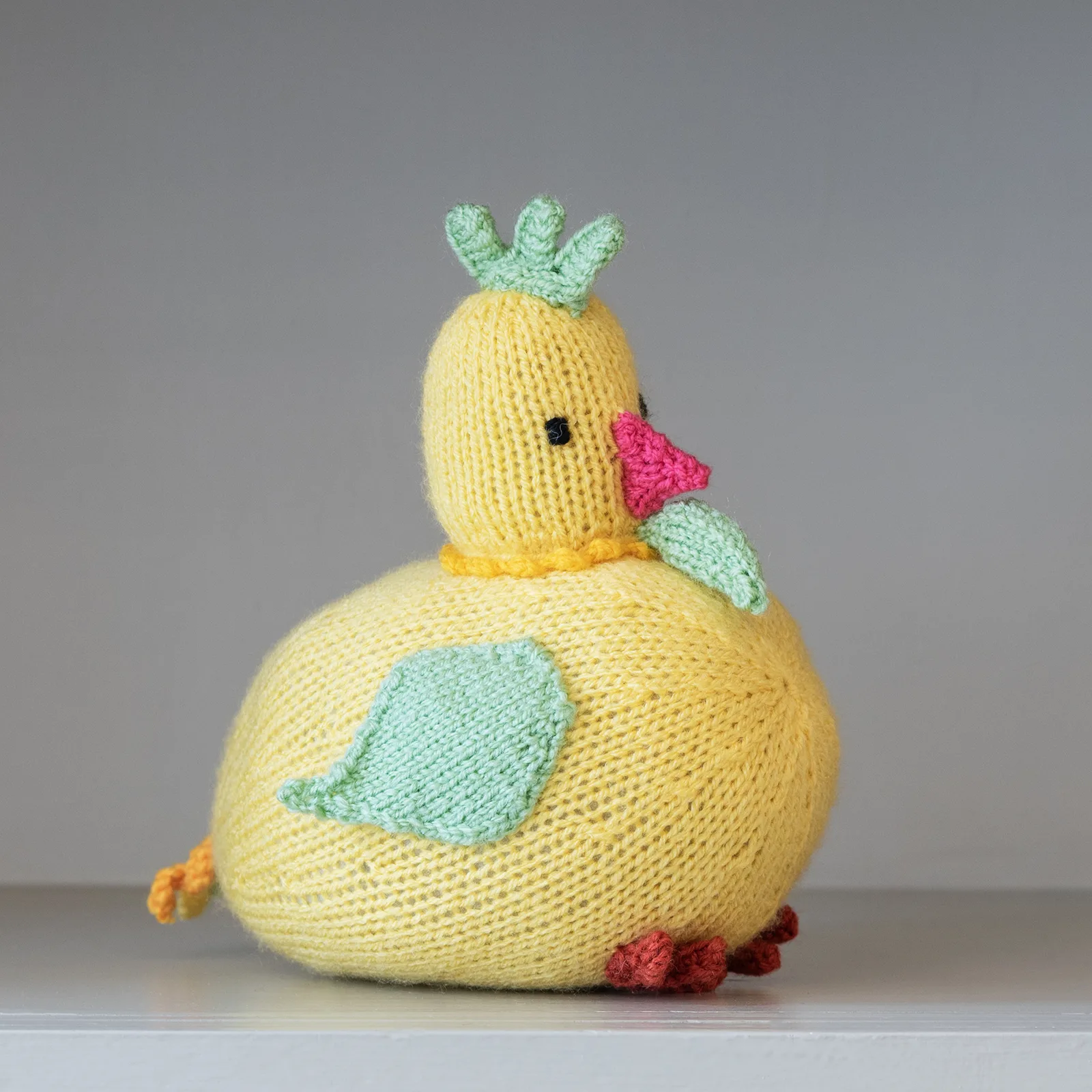 hand knitted chicken large comical