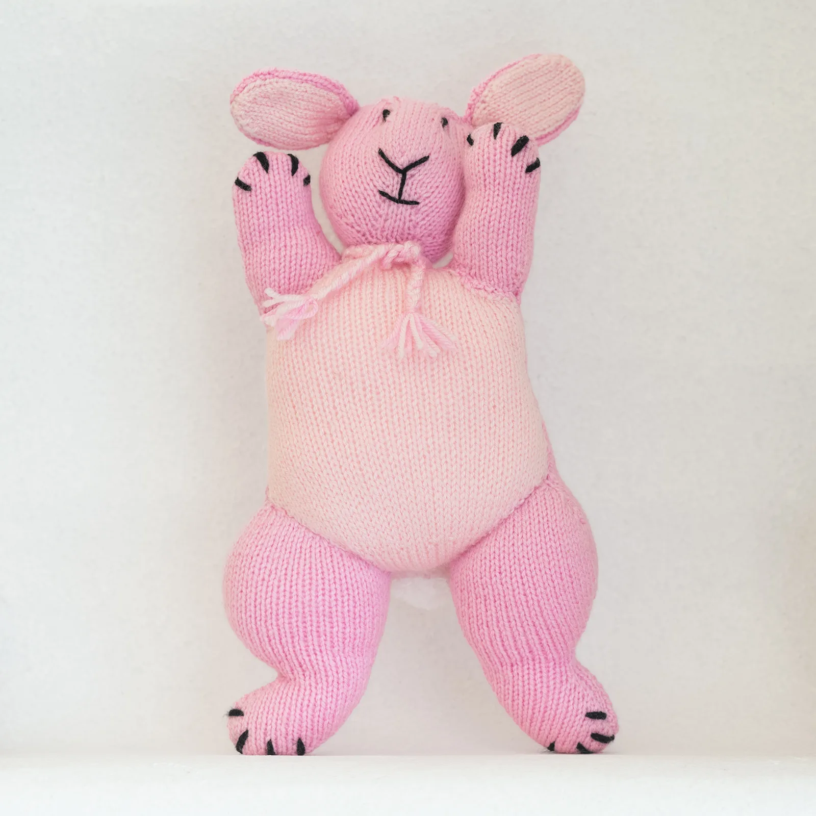 hand knit rabbit