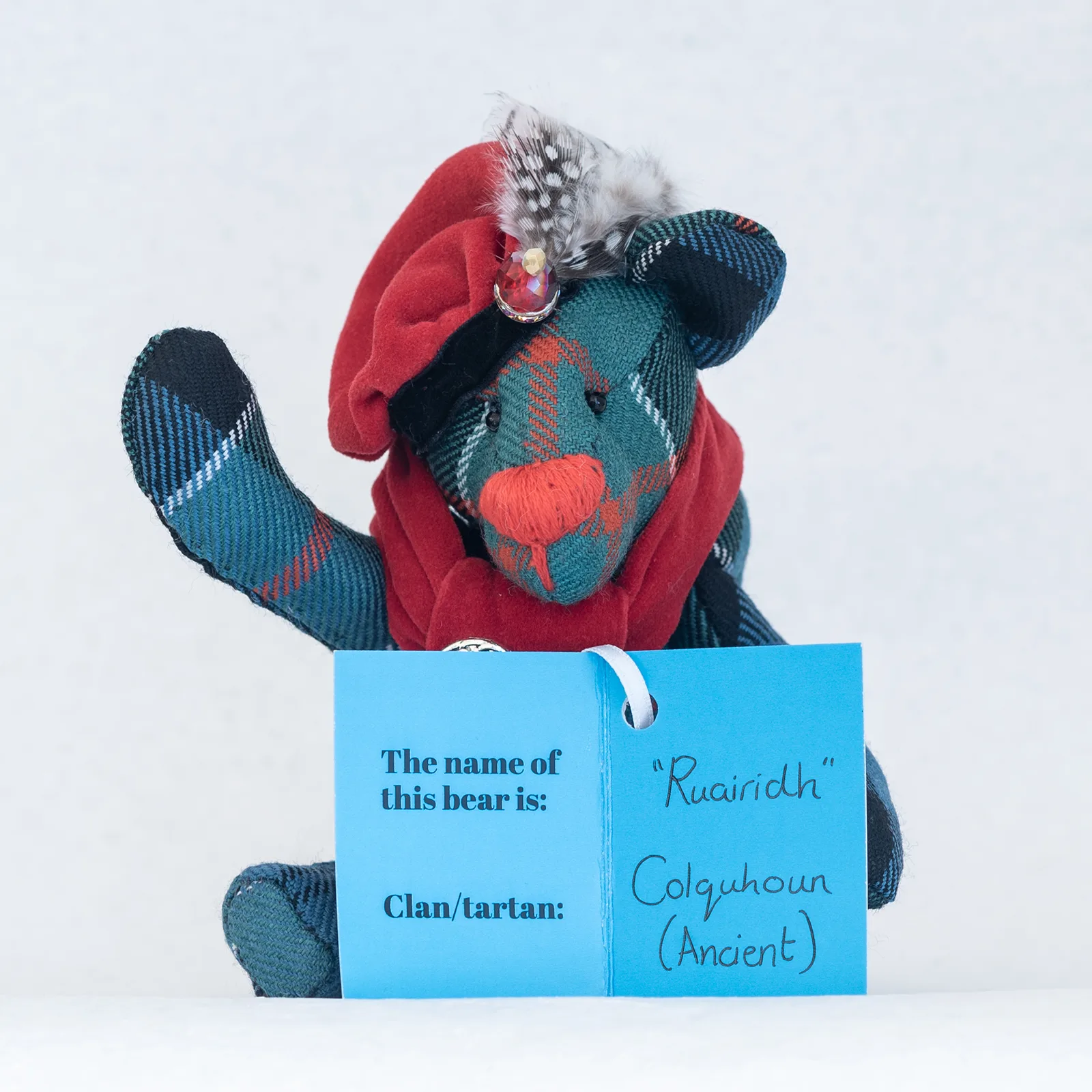 Colquhoun tartan teddy hand made