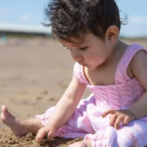 Dungarees and Cardigan Set